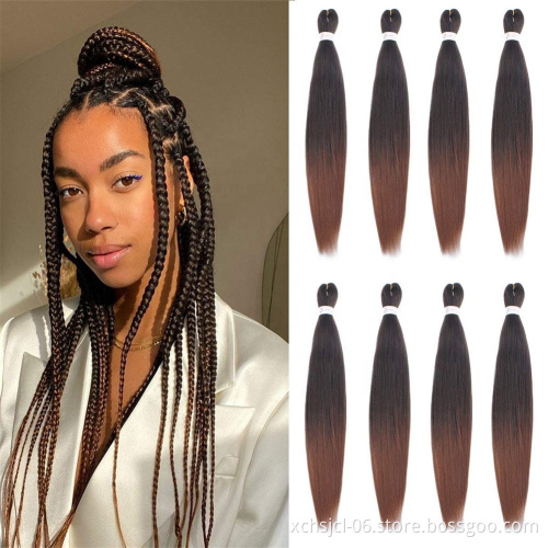 Synthetic Pre-stretched Braiding Hair Perm Yaki Braid Hair Bulk Jumbo Pre Stretched Braiding Hair Expression for Women